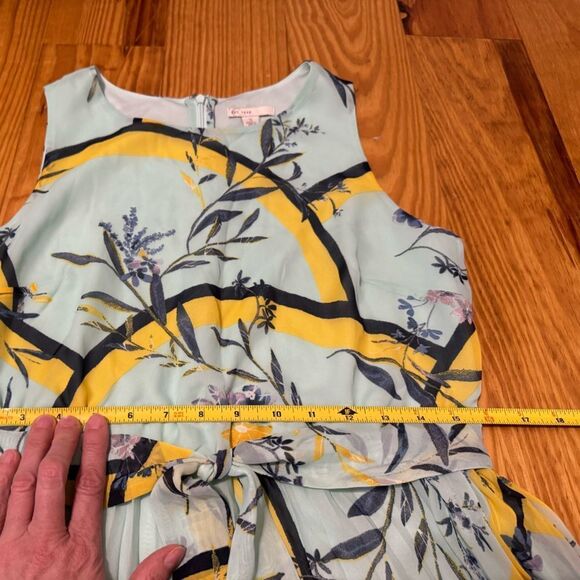 C EST 1946 Floral Pleated Maxi Dress Boho Sleeveless Flowy Lined Women’s SZ SM - Picture 7 of 12